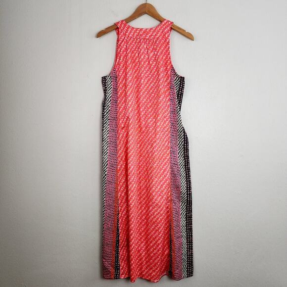 NEW Nic+Zoe Spotty Stripes Abstract Print V-Neck Sleeveless A-line Midi Dress - Picture 9 of 9